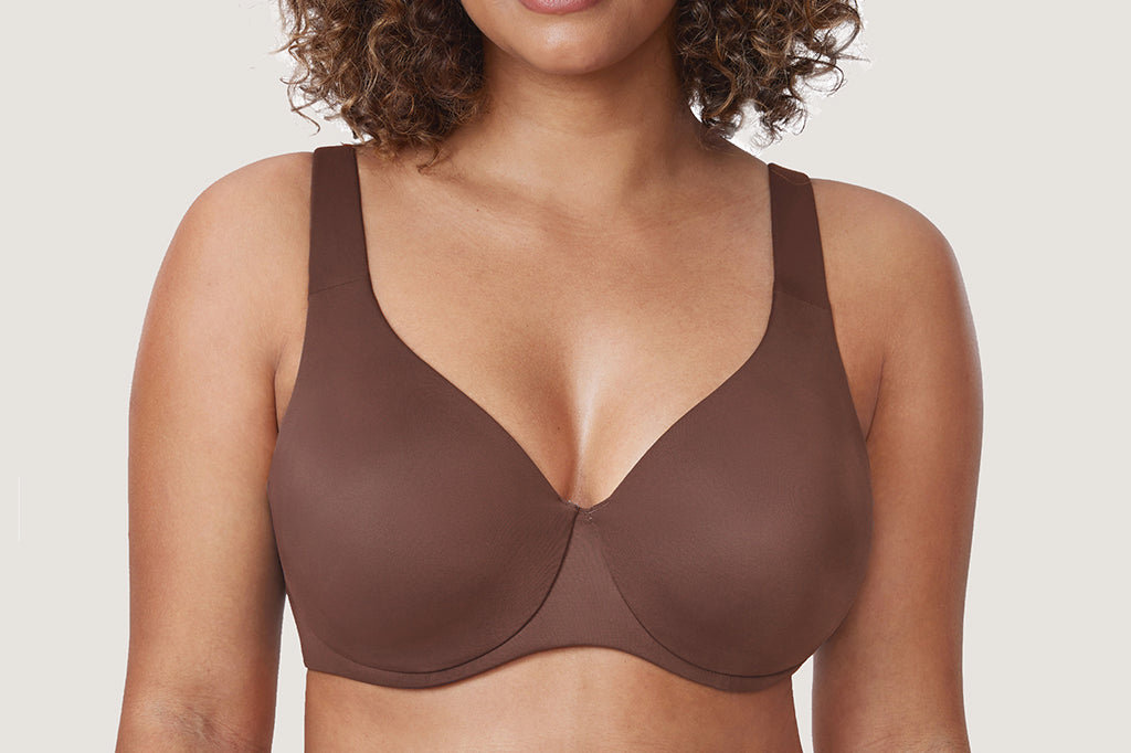 Women's Unlined Minimizer Bra Brown Violet