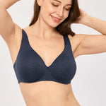 Women's Unlined Minimizer Bra Sapphire Heather