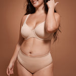 Women's Unlined Balconette Bra Beige