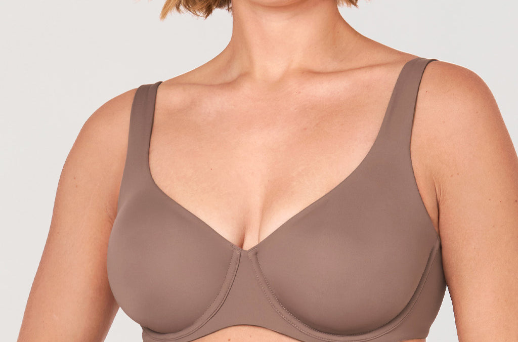 Women's Unlined Balconette Bra Brown Purple