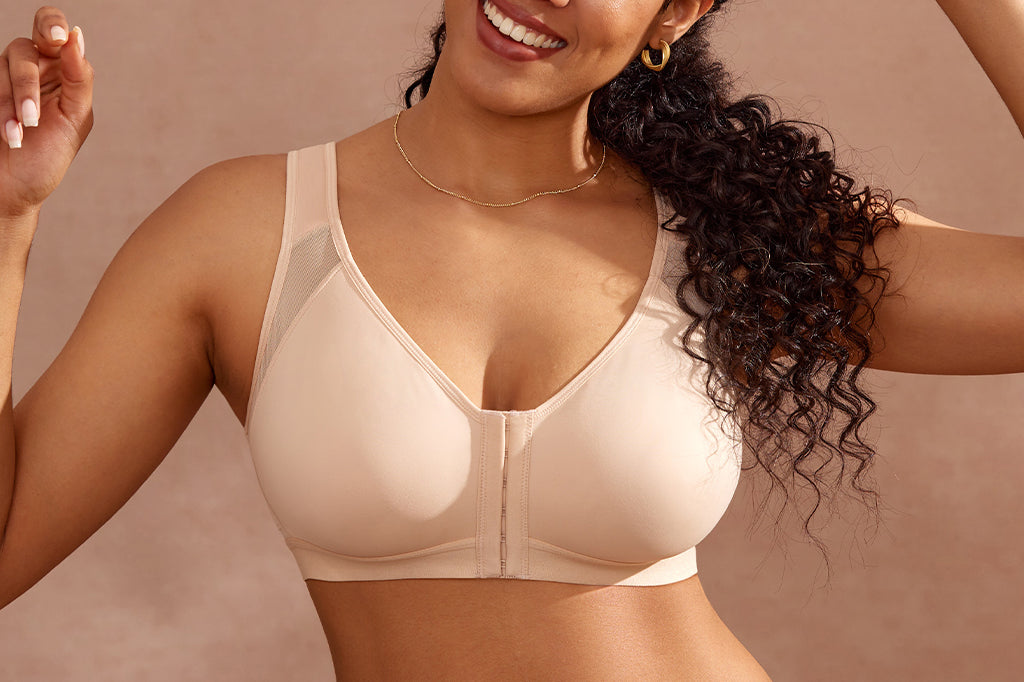 Women's Soft X-shaped Back Posture Bra Soft Tan