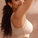 Women's Soft X-shaped Back Posture Bra Soft Tan
