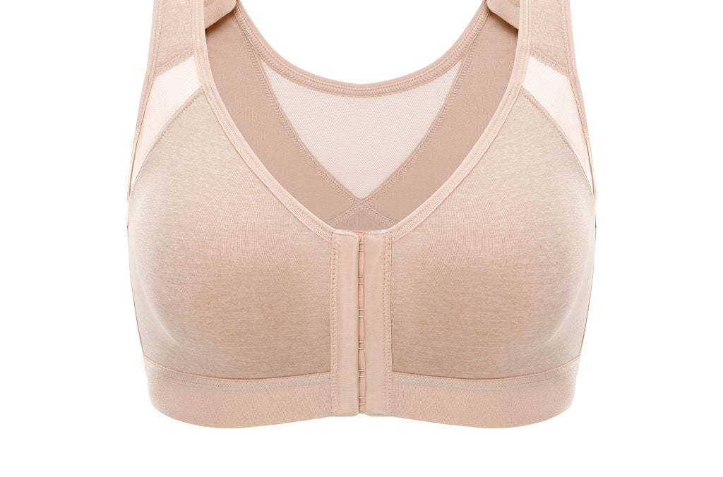 Women's X-shaped Back Posture Bra Oatmeal Heather