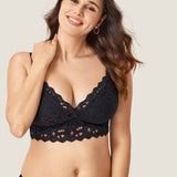 Women's More Coverage Lace Nursing Bralette Black @model_info:nursing