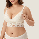 Women's More Coverage Lace Nursing Bralette Ivory @model_info:nursing