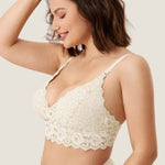 Women's More Coverage Lace Nursing Bralette Ivory @model_info:nursing
