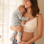 Women's More Coverage Lace Nursing Bralette Ivory @model_info:nursing