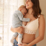 Women's More Coverage Lace Nursing Bralette Ivory @model_info:nursing