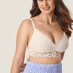Women's Supportive Lace Nursing Bralette Ivory @model_info:nursing