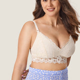 Women's Supportive Lace Nursing Bralette Ivory @model_info:nursing
