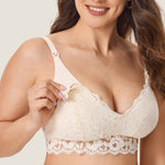 Women's Supportive Lace Nursing Bralette Ivory @model_info:nursing