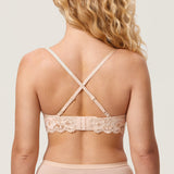 Women's More Coverage Lace Nursing Bralette Beige @model_info:nursing