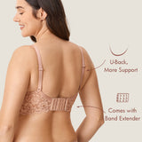 Women's Supportive Lace Nursing Bralette Cream Coffee @model_info:nursing