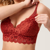 Women's More Coverage Lace Nursing Bralette Pumpkin @model_info:nursing