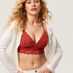 Women's More Coverage Lace Nursing Bralette Pumpkin @model_info:nursing